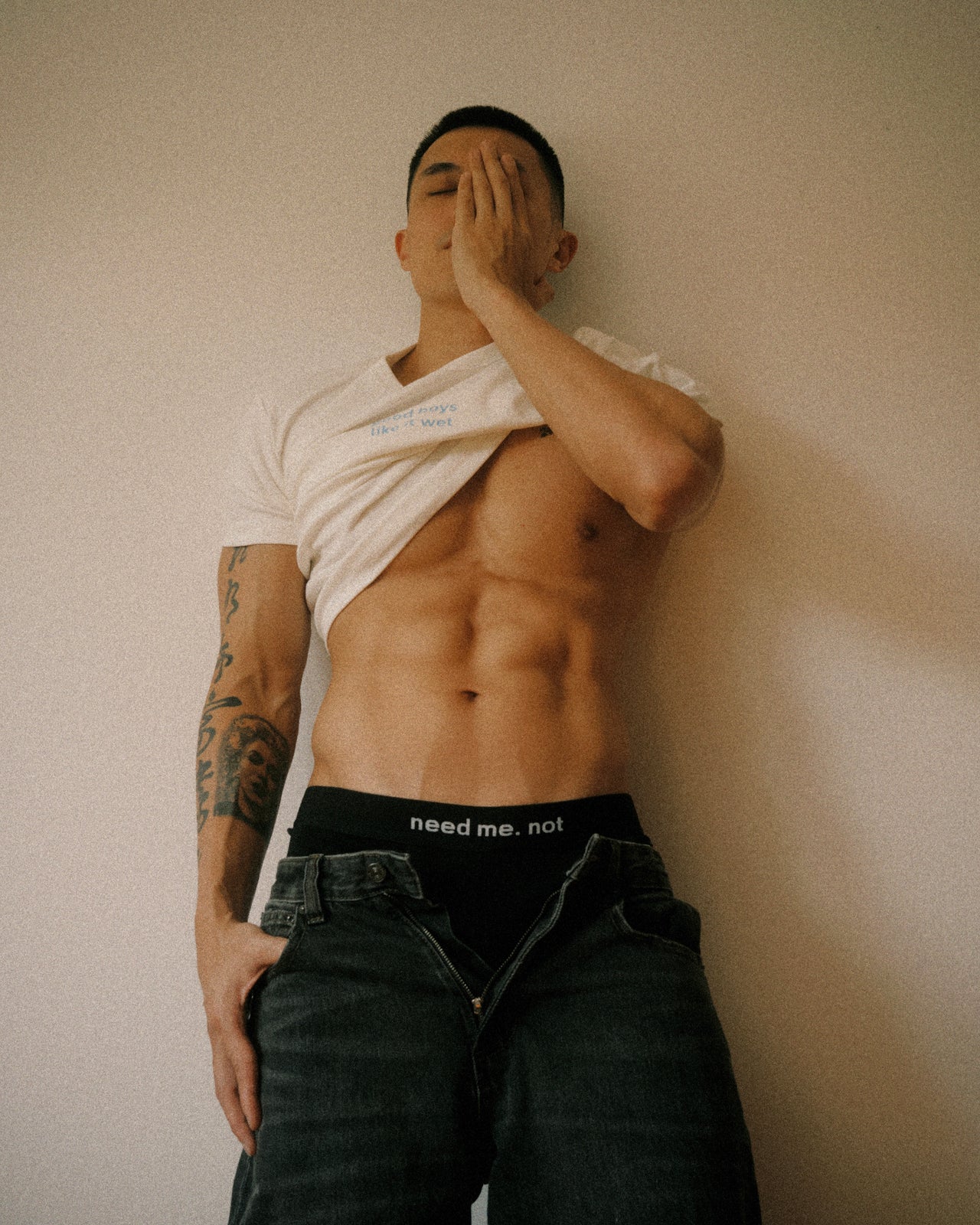 Slim Cotton Tee [Good boys like it wet]